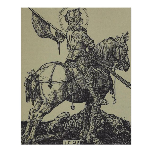 Póster San Jorge matando al dragón  (Anverso)