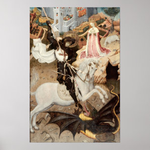 Póster San Jorge matando al dragón (1435)