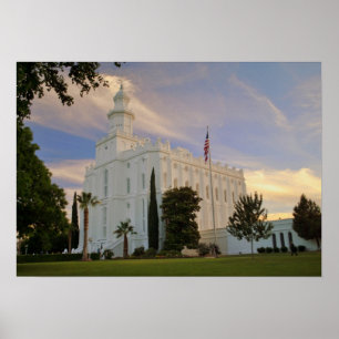 Póster San Jorge Utah, templo de LDS