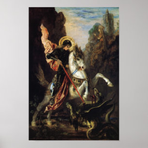 Póster San Jorge y el Bella Artes Dragon Gustave Moreau