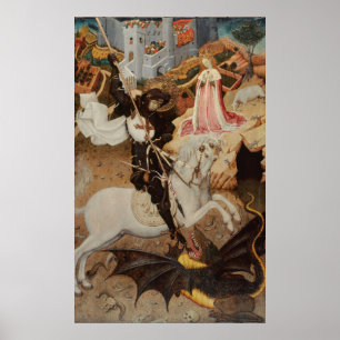 Póster San Jorge y el Dragón de Bernat Martorell