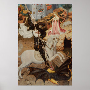 Póster San Jorge y el Dragón de Bernat Martorell