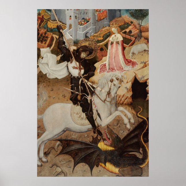 Póster San Jorge y el Dragón de Bernat Martorell (Frente)