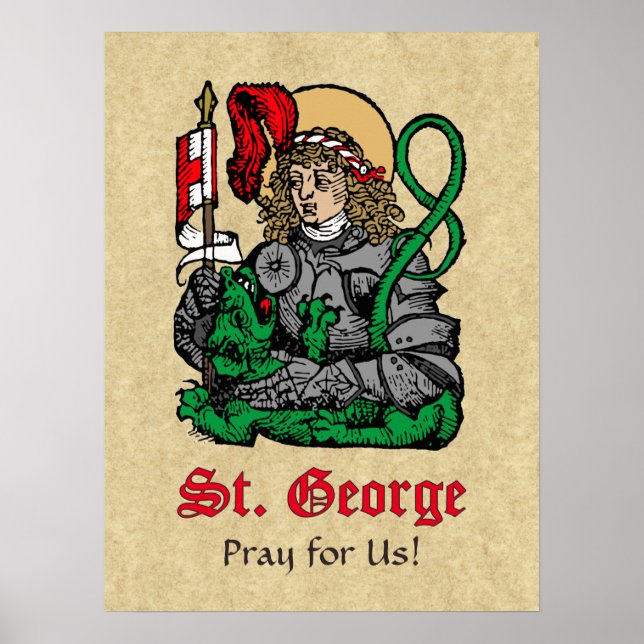 Póster San Jorge y el Dragón (Núremberg) (Frente)