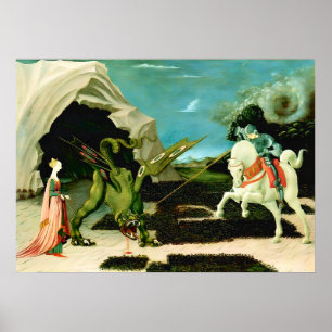 Póster San Jorge y el dragón por Paolo Uccello