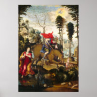San Jorge y el Dragón - Poster Bella Artes de Sodo