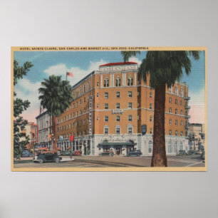 Póster San Jose, CA - hotel Sainte Claire