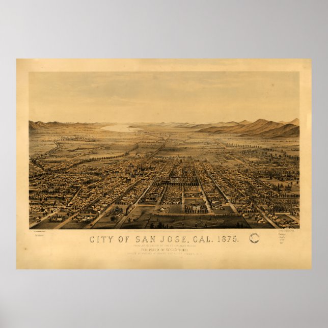 Póster San José, California (1875) (Frente)