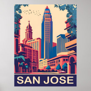 Póster San José, California, Viajes