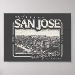 PÓSTER SAN JOSE CALIFORNIA VINTAGE