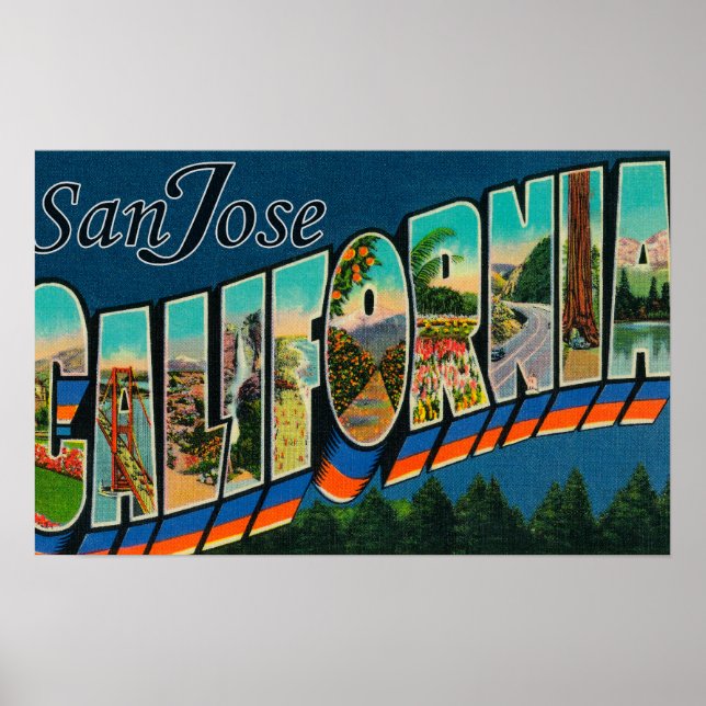 Póster San Jose, CaliforniaLarge Letter Scenes (Frente)