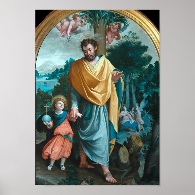 Póster San José con el Niño Cristo (Frente)