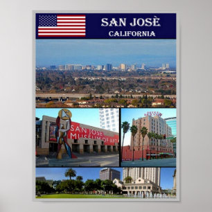 Póster San Josè - Mosaic - California - Estados Unidos