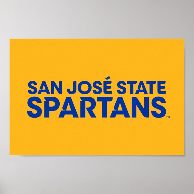 Póster San Jose State Spartans Wordmark (Frente)