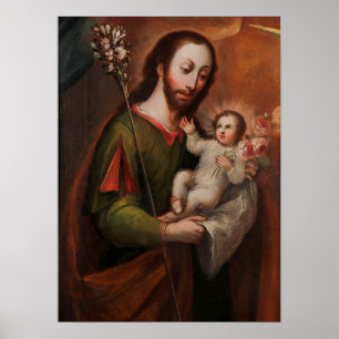 Póster San José y el Cristo de los lactantes