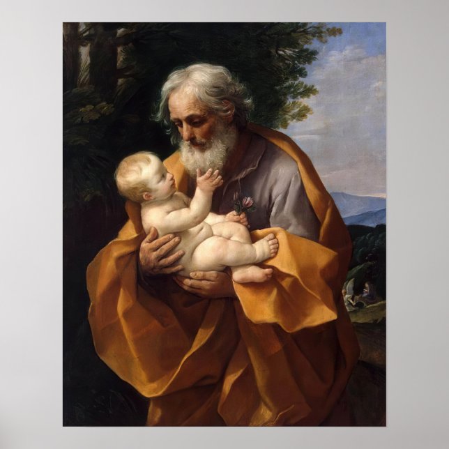Póster San José y el Niño Jesús - Guido Reni (Frente)