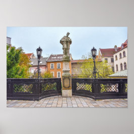 Póster San Juan de la estatua de Nepomuk, Bratislava, Esl