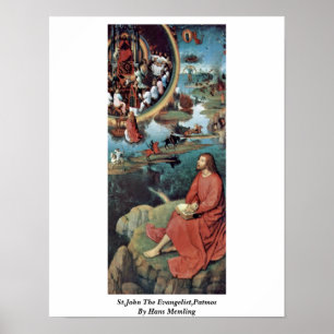 Póster San Juan El Evangelista, Patmos Por Hans Memling