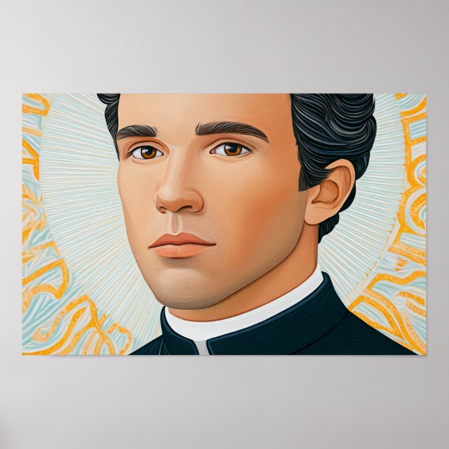 Póster San Juan Neumann: Pastor de Fe y Servicio (Frente)