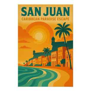 PÓSTER SAN JUAN – PARAÍSO CARIBEÑO