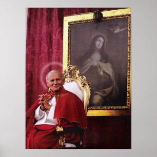 PÓSTER SAN JUAN PAUL II Y MADONNA.