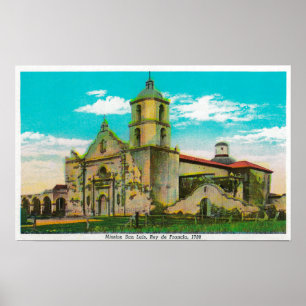 Póster San Luis de la misión, Rey de FranciaOceanside, C