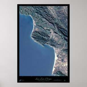 Póster San Luis Obispo, poster del satélite de California