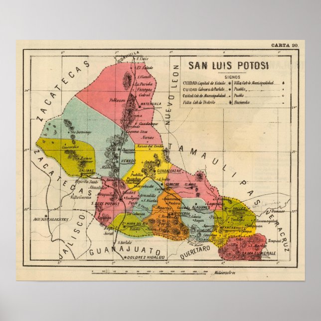 Póster San Luis Potosi, Mexico (Frente)