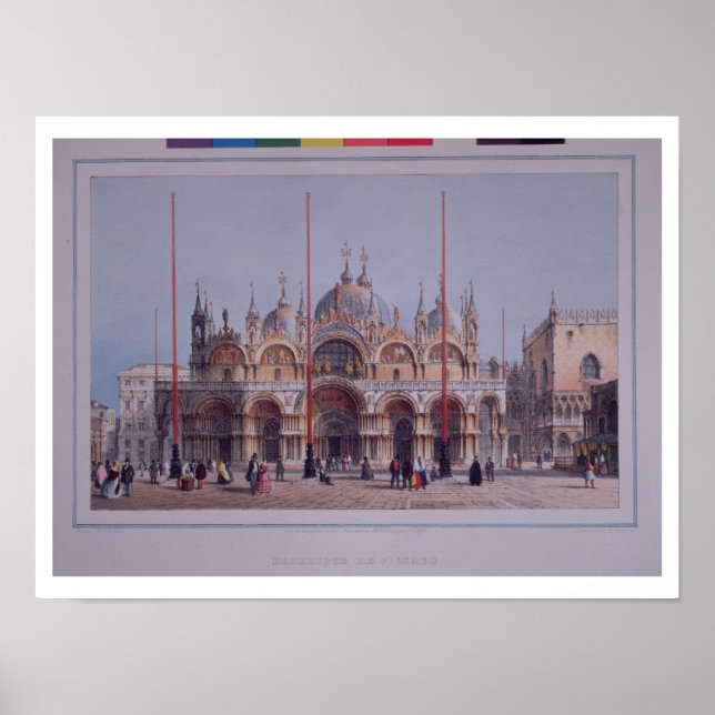 Póster San Marco, Venice, engraved by Brizeghel (litho) (Frente)