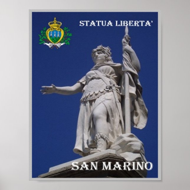 Póster San Marino - Estatua de la Libertad - (Frente)