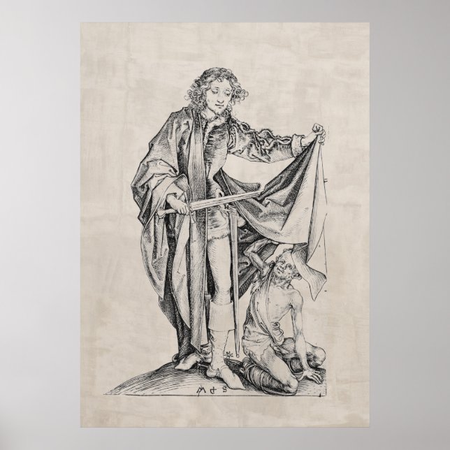 Póster San Martín con un mendigo (Frente)