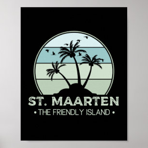 Póster San Martín El simpático retro de la isla Sint Ma