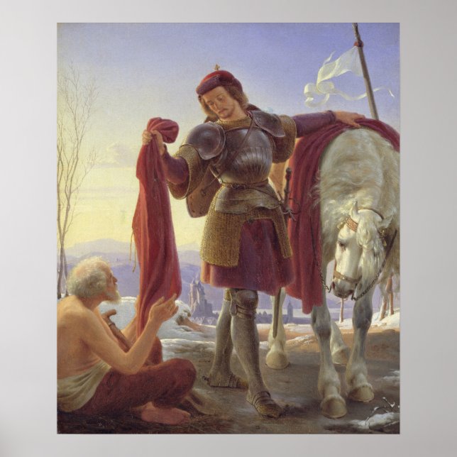 Póster San Martín y el mendigo, 1836 (Frente)