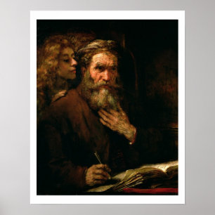 Póster San Mateo y El Ángel, 1655-60 (aceite sobre lienzo
