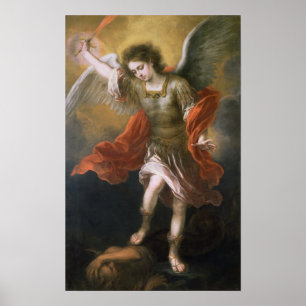 Póster San Michael desterra al diablo al abismo