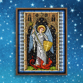 Póster San Michael lucha contra el Poster de la Bestia