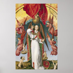 Póster San Michael sopesando las almas