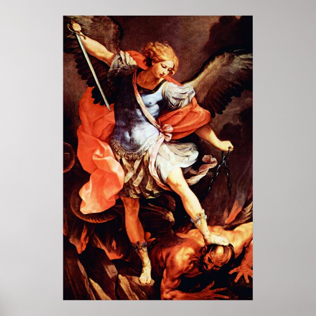 Póster San Miguel Ángel Arcángel Santo Católico 2011 (Frente)