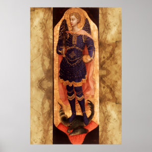 Póster San MIGUEL ARCÁNGEL con el diablo