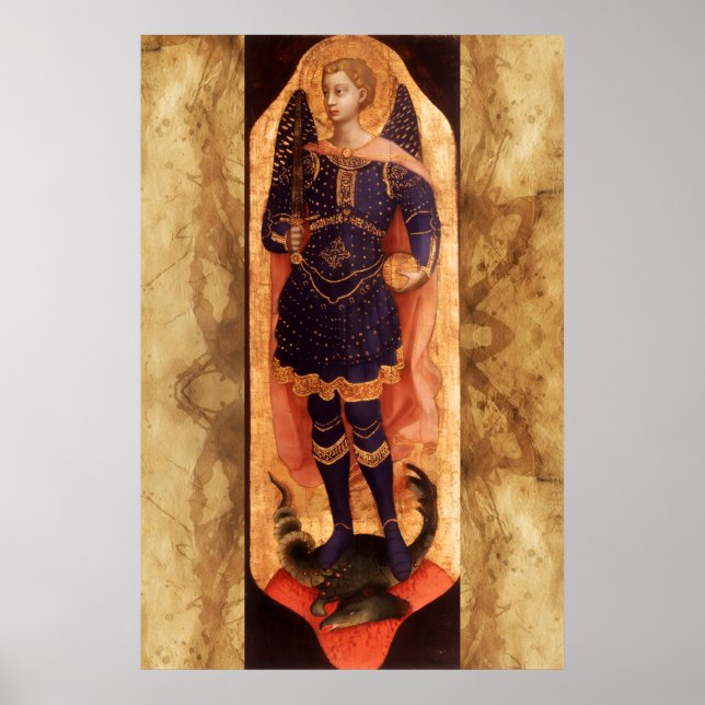 Póster San MIGUEL ARCÁNGEL con el diablo (Frente)
