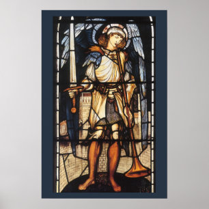 Póster San Miguel de Burne Jones, arcángel del vintage