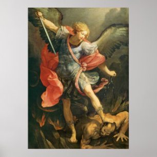 Póster San Miguel el Arcángel Católico Ángel Religioso