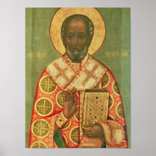 Póster San Nicolás, Escuela de Moscú