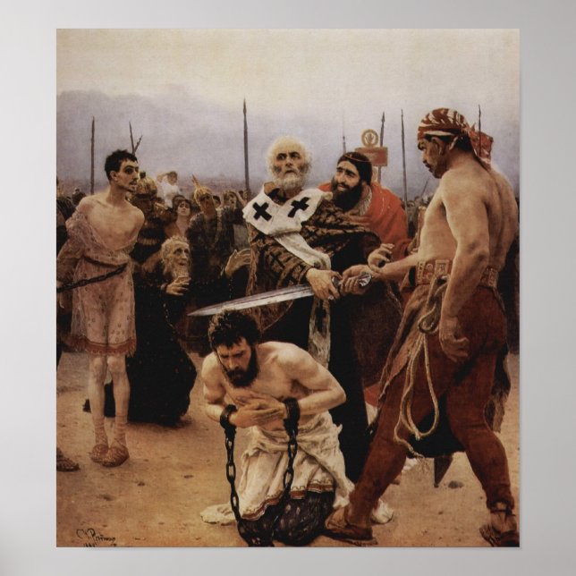 Póster San Nicolás salva a tres inocentes de la muerte (Frente)