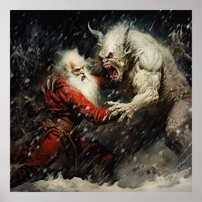 Póster San Nicolás VS Krampus (Frente)