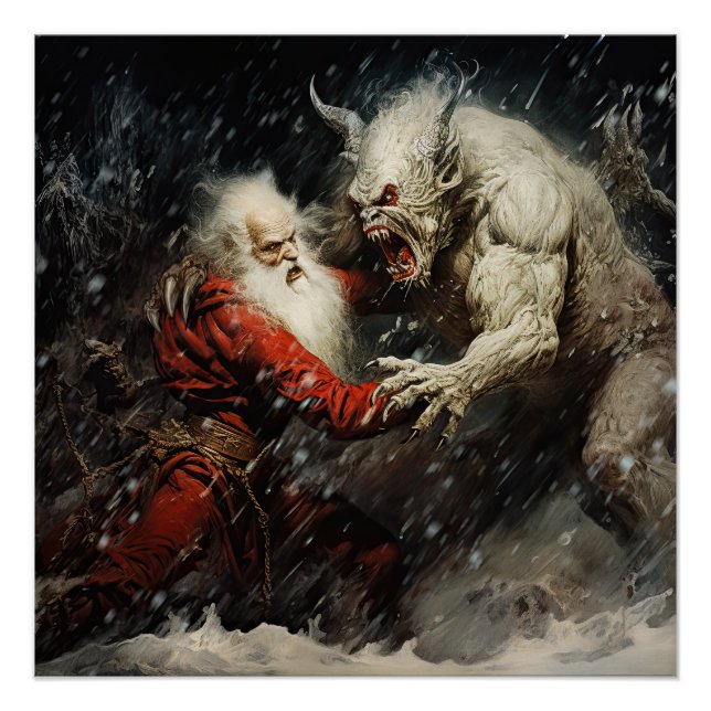 Póster San Nicolás VS Krampus (Anverso)