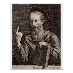 Póster San Pablo, el apóstol de Philippe de Champaigne