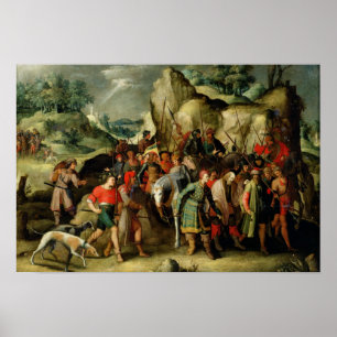 Póster San Pablo llevó a Damasco después de su conversión