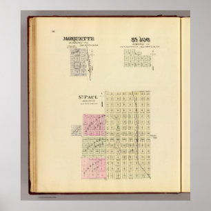 Póster San Pablo, Marquette, y St. Joe, Nebraska