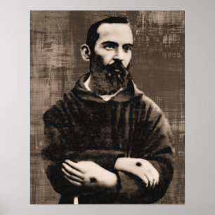 Póster San Padre Pío Católico Saint A-092621